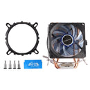 LED CPU Cooler Pure Copper Double Heat Pipe CPU Radiator CPU Fan, with Blue Light