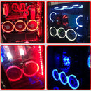 Color LED 12cm 3pin Computer Components Chassis Fan Computer Host Cooling Fan Silent Fan Cooling, with Power Connection Cable & Blue Light(Blue)