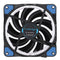Color LED 12cm 4pin Computer Components Chassis Fan Computer Host Cooling Fan Silent Fan Cooling with Blue Light(Blue)
