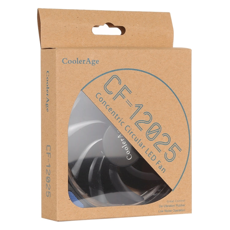 Color LED 12cm 4pin Computer Components Chassis Fan Computer Host Cooling Fan Silent Fan Cooling with Blue Light(Blue)