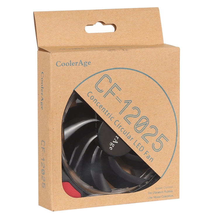 Color LED 12cm 4pin Computer Components Chassis Fan Computer Host Cooling Fan Silent Fan Cooling with Red Light(Red)