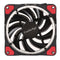 Color LED 12cm 4pin Computer Components Chassis Fan Computer Host Cooling Fan Silent Fan Cooling with Red Light(Red)