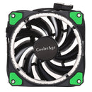 Color LED 12cm 3pin Computer Components Chassis Fan Computer Host Cooling Fan Silent Fan Cooling, with Power Connection Cable & Green Light(Green)