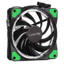 Color LED 12cm 3pin Computer Components Chassis Fan Computer Host Cooling Fan Silent Fan Cooling, with Power Connection Cable & Green Light(Green)