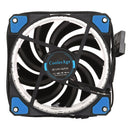 Color LED 12cm 3pin Computer Components Chassis Fan Computer Host Cooling Fan Silent Fan Cooling, with Power Connection Cable & Blue Light(Blue)