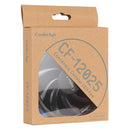 Color LED 12cm 3pin Computer Components Chassis Fan Computer Host Cooling Fan Silent Fan Cooling, with Power Connection Cable & Blue Light(Blue)