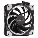 Color LED 12cm 3pin Computer Components Chassis Fan Computer Host Cooling Fan Silent Fan Cooling, with Power Connection Cable & White Light(White)