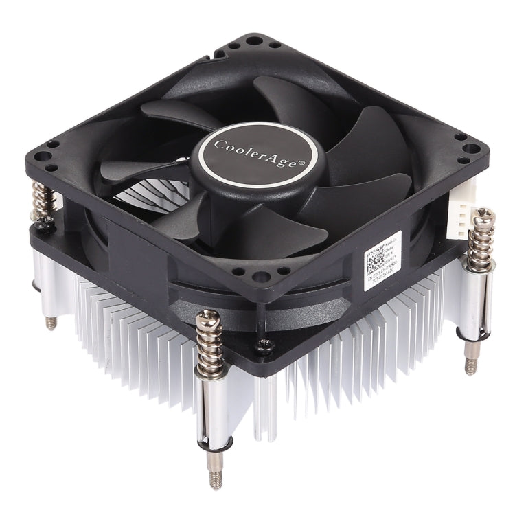 4Pin CPU Cooler Mute Silent Fan Thickened Aluminum Heat Sink for Intel 1155 / 1150 / 1151