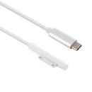 Surface Pro 7 / 6 / 5 to USB-C / Type-C Male Interfaces Power Adapter Charger Cable for Microsoft Surface Pro 7 / 6 / 5 / 4 / 3 / Microsoft Surface Go(White)