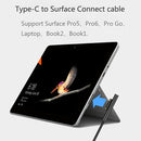 Surface Pro 7 / 6 / 5 to USB-C / Type-C Male Interfaces Power Adapter Charger Cable for Microsoft Surface Pro 7 / 6 / 5 / 4 / 3 / Microsoft Surface Go(Black)