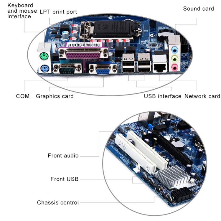 Motherboard Intel H55 1156 Pin DDR3 Integrated Sound Card Graphics Card Support i7 / i5