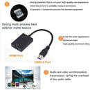 External Graphics Card Converter Cable USB3.0 to HDMI(Black)