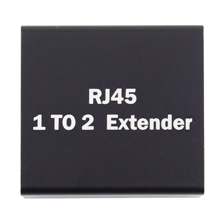 RJ45 1 to 2 Aluminum Alloy Expansion Head Extender (Black)