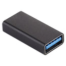 Type-C / USB-C Female to USB 3.0 Female Aluminium Alloy Adapter (Black)