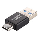 Type-C / USB-C Male to USB 3.0 Male Aluminium Alloy Adapter (Black)
