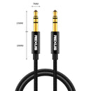 REXLIS 3629 3.5mm Male to Male Car Stereo Gold-plated Jack AUX Audio Cable for 3.5mm AUX Standard Digital Devices, Length: 1m