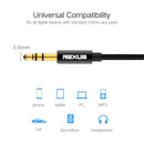 REXLIS 3629 3.5mm Male to Male Car Stereo Gold-plated Jack AUX Audio Cable for 3.5mm AUX Standard Digital Devices, Length: 1m