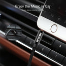 REXLIS 3629 3.5mm Male to Male Car Stereo Gold-plated Jack AUX Audio Cable for 3.5mm AUX Standard Digital Devices, Length: 1.8m