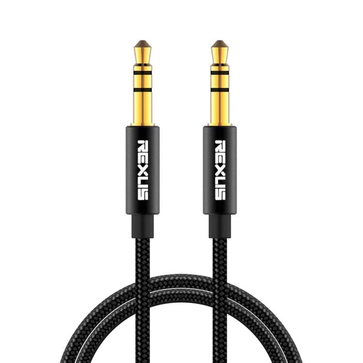 REXLIS 3629 3.5mm Male to Male Car Stereo Gold-plated Jack AUX Audio Cable for 3.5mm AUX Standard Digital Devices, Length: 1.8m