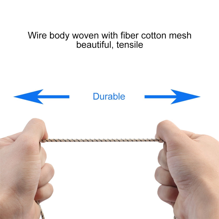 REXLIS 3596 3.5mm Male to Female Stereo Gold-plated Plug AUX / Earphone Cotton Braided Extension Cable for 3.5mm AUX Standard Digital Devices, Length: 3m