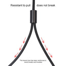 REXLIS 3635 3.5mm Male to Dual RCA Gold-plated Plug Black Cotton Braided Audio Cable for RCA Input Interface Active Speaker, Length: 1.8m