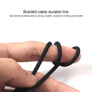 REXLIS 3635 3.5mm Male to Dual RCA Gold-plated Plug Black Cotton Braided Audio Cable for RCA Input Interface Active Speaker, Length: 1.8m