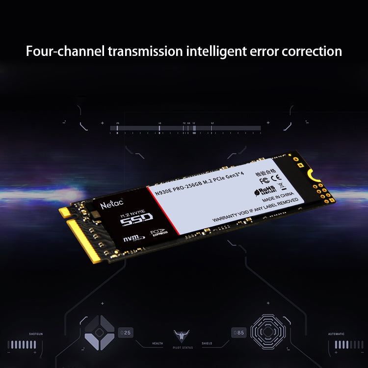 Netac N930E PRO 256GB M.2 (NVMe) PCIe Gen3x4 Solid State Drive