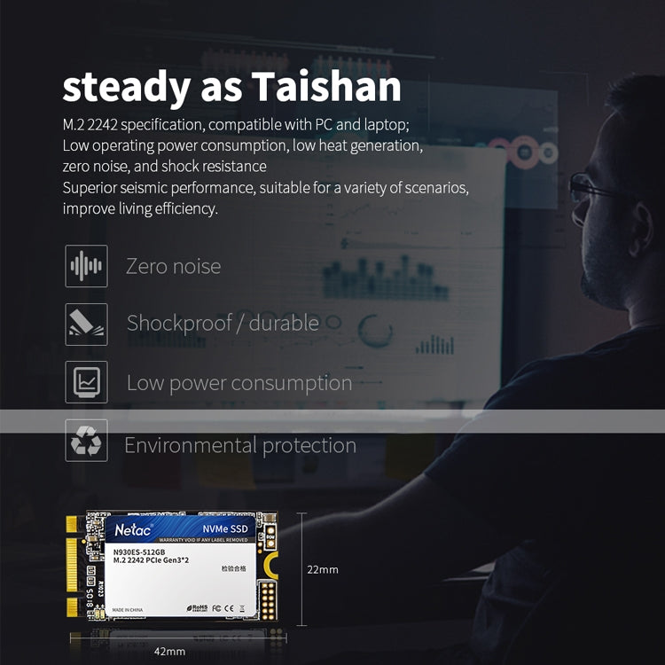 Netac N930ES 128GB M.2 2242 PCIe Gen3x2 Solid State Drive