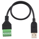 USB Male to 5 Pin Pluggable Terminals Solder-free USB Connector Solderless Connection Adapter Cable, Length: 30cm