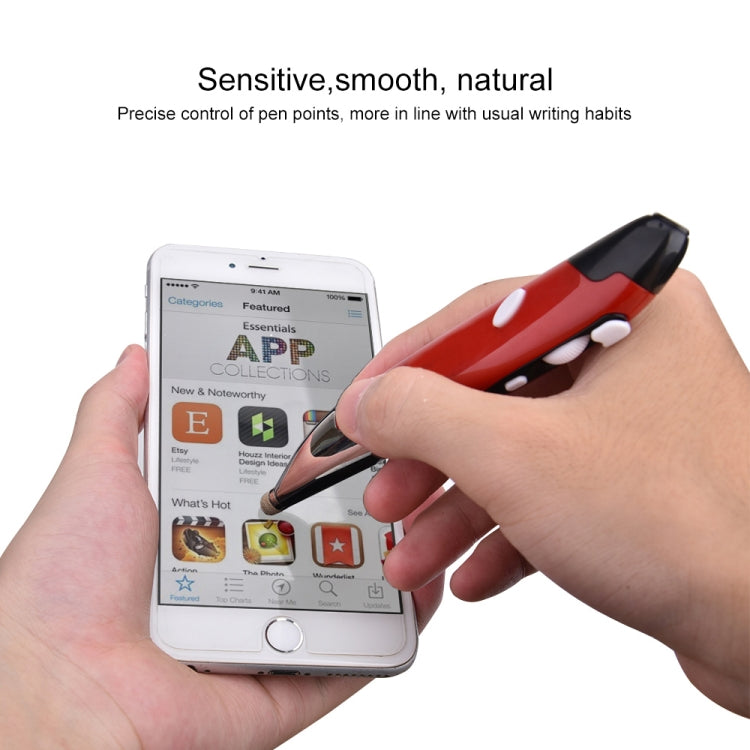 PR-06 4-keys Smart Wireless Optical Mouse with Stylus Pen Function (Red)