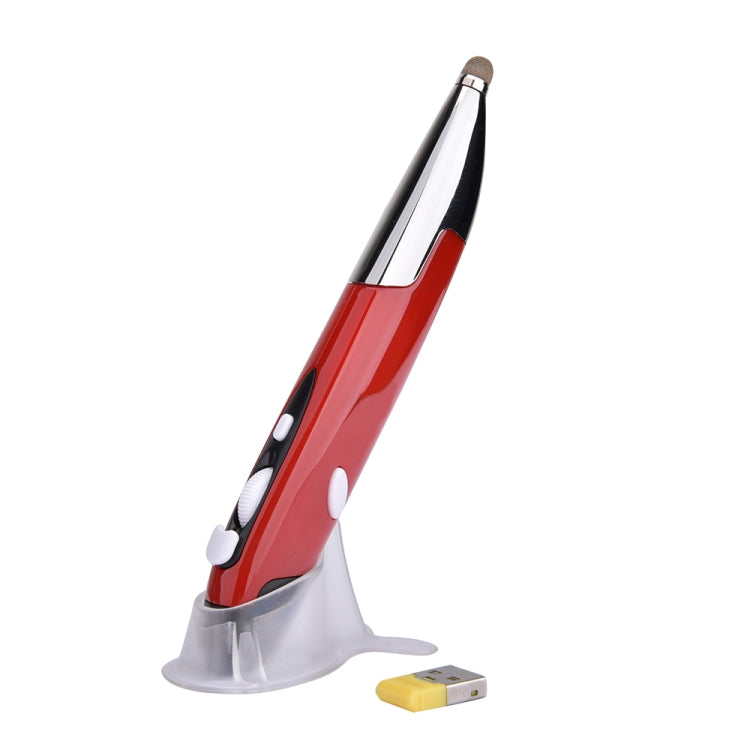 PR-06 4-keys Smart Wireless Optical Mouse with Stylus Pen Function (Red)