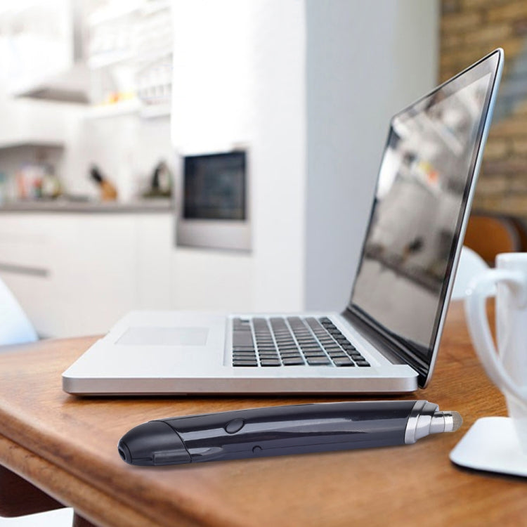 PR-08 6-keys Smart Wireless Optical Mouse with Stylus Pen & Laser Function (Black)