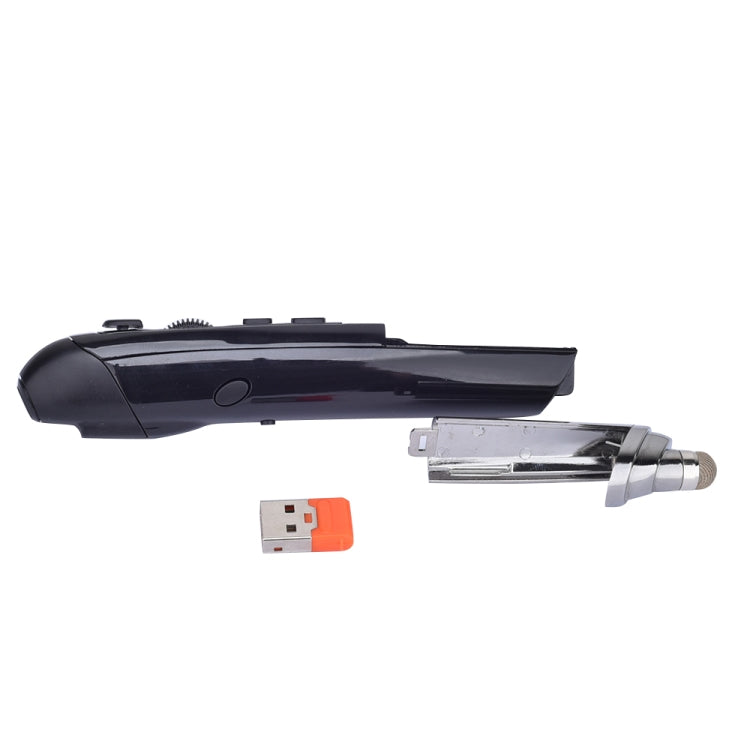 PR-08 6-keys Smart Wireless Optical Mouse with Stylus Pen & Laser Function (Black)