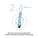 PR-08 6-keys Smart Wireless Optical Mouse with Stylus Pen & Laser Function (Blue)