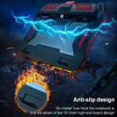 SSRQ-021S Rainbow Version Flank Glowing Dual-fan Laptop Radiator Two-speed Adjustable Computer Base for Laptops Under 18 inch