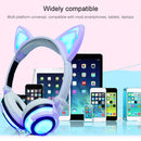 USB Charging Foldable Glowing Cat Ear Headphone Gaming Headset with LED Light & AUX Cable, For iPhone, Galaxy, Huawei, Xiaomi, LG, HTC and Other Smart Phones(Yellow)
