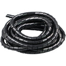 4m PE Spiral Pipes Wire Winding Organizer Tidy Tube, Nominal Diameter: 16mm(Black)