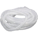 4m PE Spiral Pipes Wire Winding Organizer Tidy Tube, Nominal Diameter: 16mm(White)