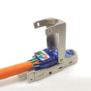 Tool-free Assembly RJ-45 Connector Modular Plug, STP Cat7 10 Gigabit Shielding(Blue)