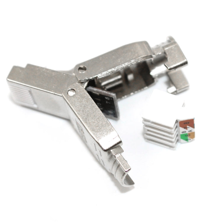 Tool-free Assembly RJ-45 Connector Modular Plug, STP Cat6a Metals Shielding