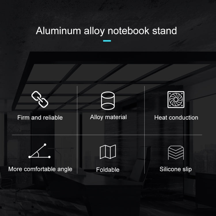 COOLCOLD U2S Portable Foldable Hollow Double Triangle Height Adjustable Aluminum Alloy Bracket for Laptop