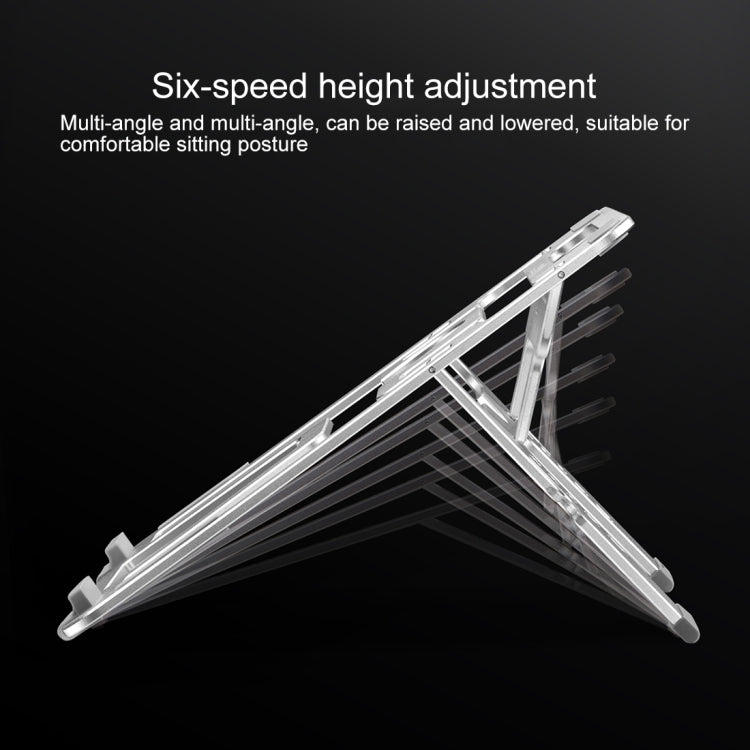 COOLCOLD U2S Portable Foldable Hollow Double Triangle Height Adjustable Aluminum Alloy Bracket for Laptop
