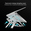 COOLCOLD U2S Portable Foldable Hollow Double Triangle Height Adjustable Aluminum Alloy Bracket for Laptop