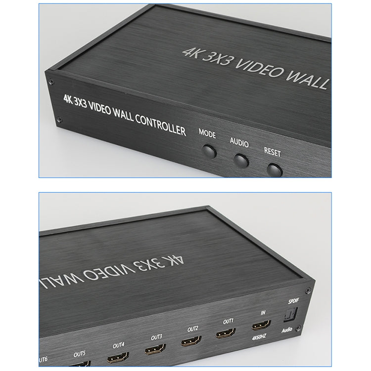 NK-BT88 4K 3X3 HDMI Video Wall Controller Multi-screen Splicing Processor with Remote Controller