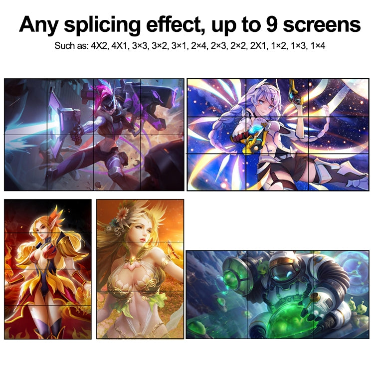 NK-BT88 4K 3X3 HDMI Video Wall Controller Multi-screen Splicing Processor with Remote Controller