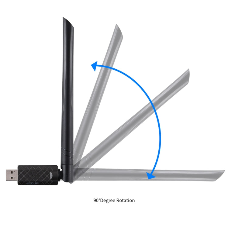 EDUP EP-AC1666 Dual Band 11AC 650Mbps High Speed Wireless USB Adapter WiFi Receiver, Driver Free