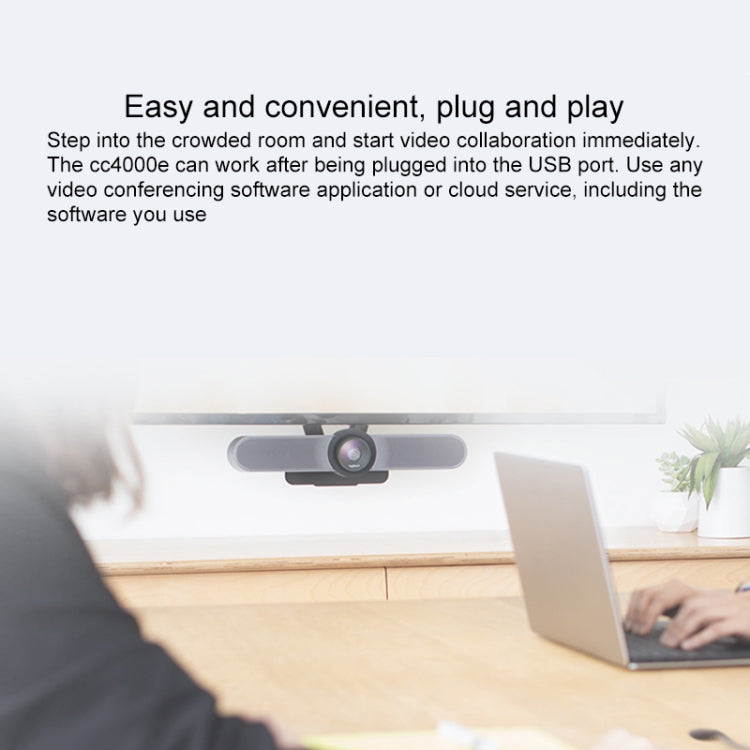 Logitech CC4000e 12.0 Million Pixels 120 Degrees Wide-angle 4K Conference Camera, EU Plug