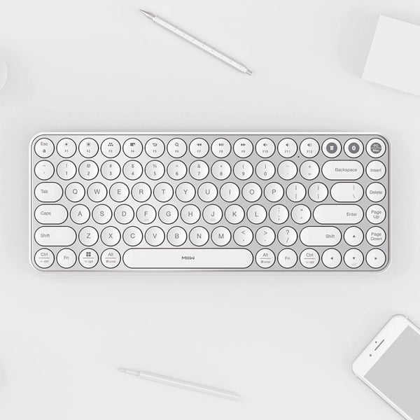 Original Xiaomi MIIIW 85 Keys 2.4GHz Mini Bluetooth Dual-Mode Wireless Keyboard(White)