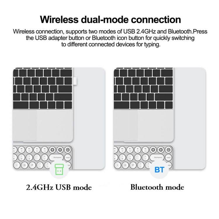 Original Xiaomi MIIIW 85 Keys 2.4GHz Mini Bluetooth Dual-Mode Wireless Keyboard(White)