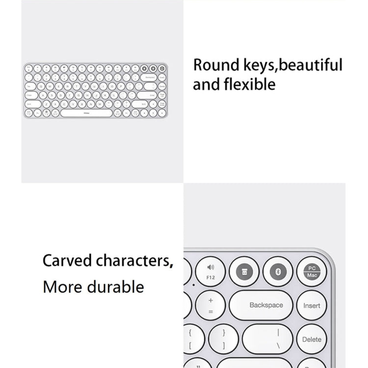 Original Xiaomi MIIIW 85 Keys 2.4GHz Mini Bluetooth Dual-Mode Wireless Keyboard(White)